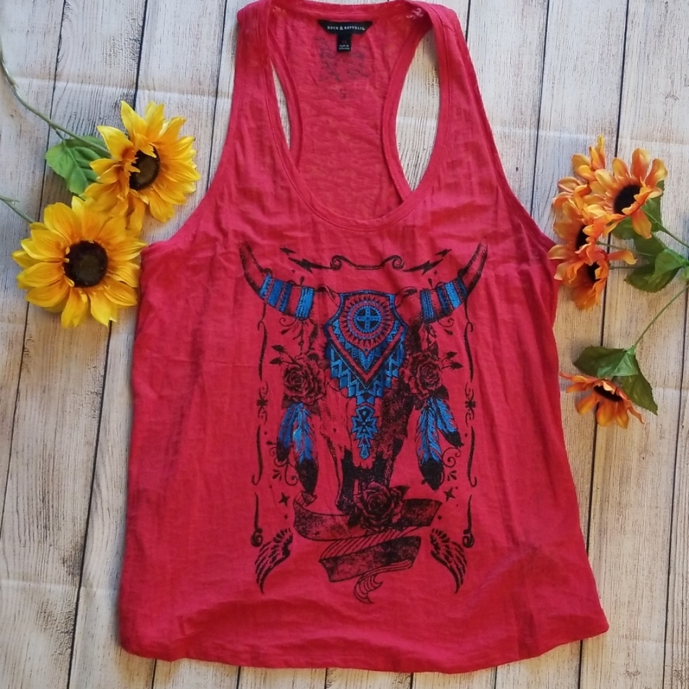 Women's racerback burnout tank.